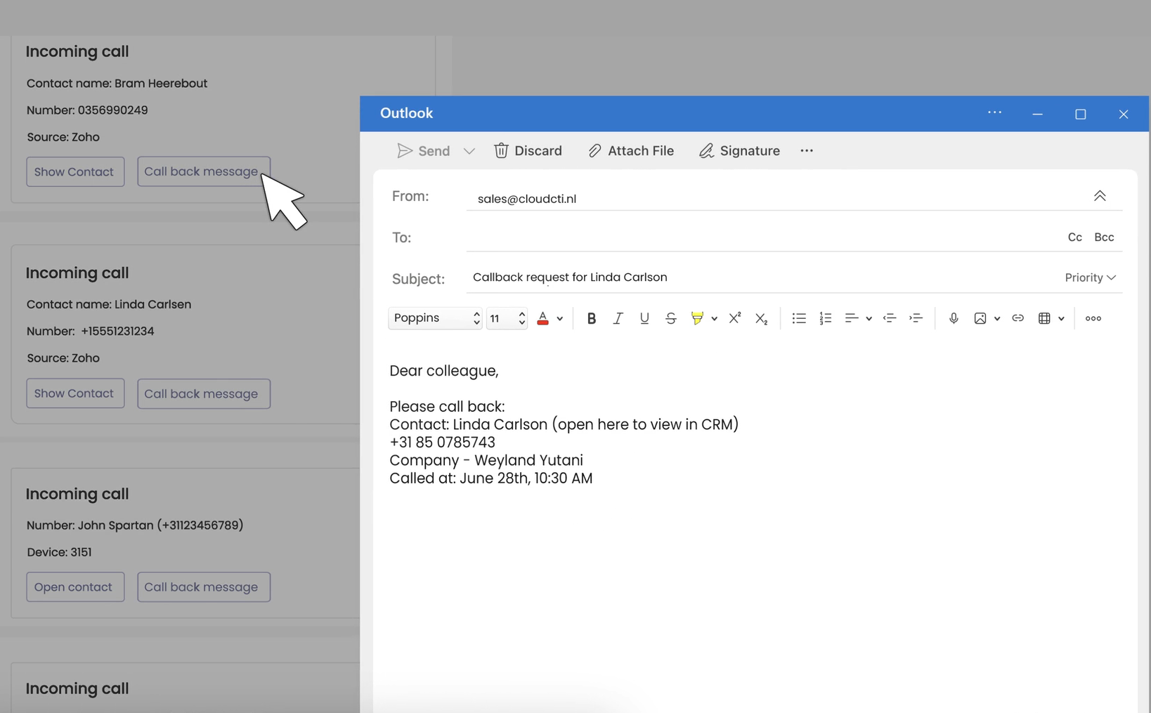 Integration of CRM or ERP apps with Teams
